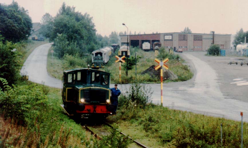 Växling framför vagnhallen i Svartvik